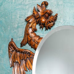 Spiegel aus geschnitztem Holz und Kristall, Frankreich, Ende 19.