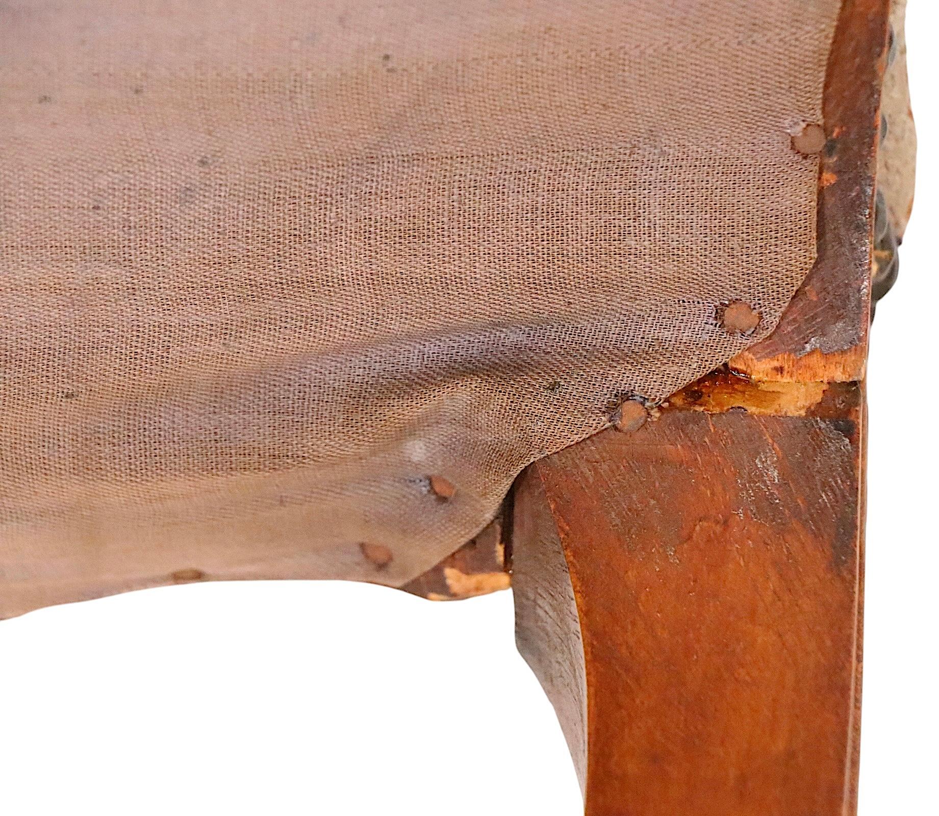 Carved Wood and Needlepoint Louis XV Style Bench 3