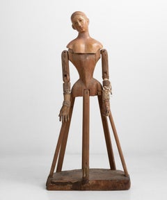 Carved Wood and Paper Mache Santos Figure, Italy, circa 1870