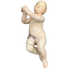 Carved Wood and Plaster Antique Putti