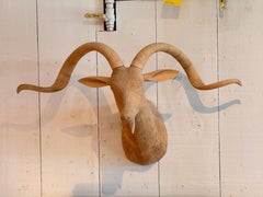 Carved Wood Antelope Head Wall Mount