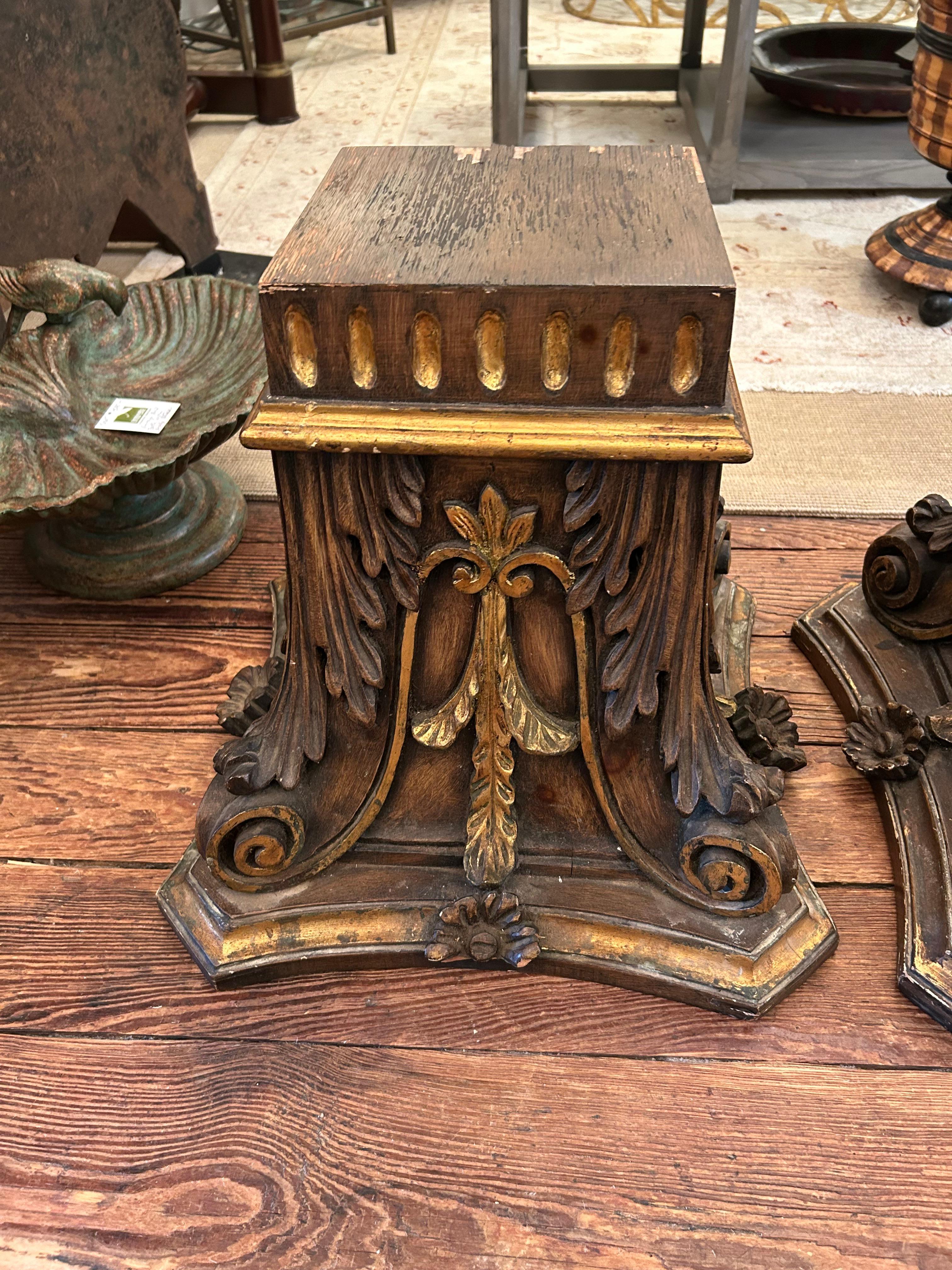 Carved Wood Architectural Fragments Accent Cocktail Tables For Sale 8