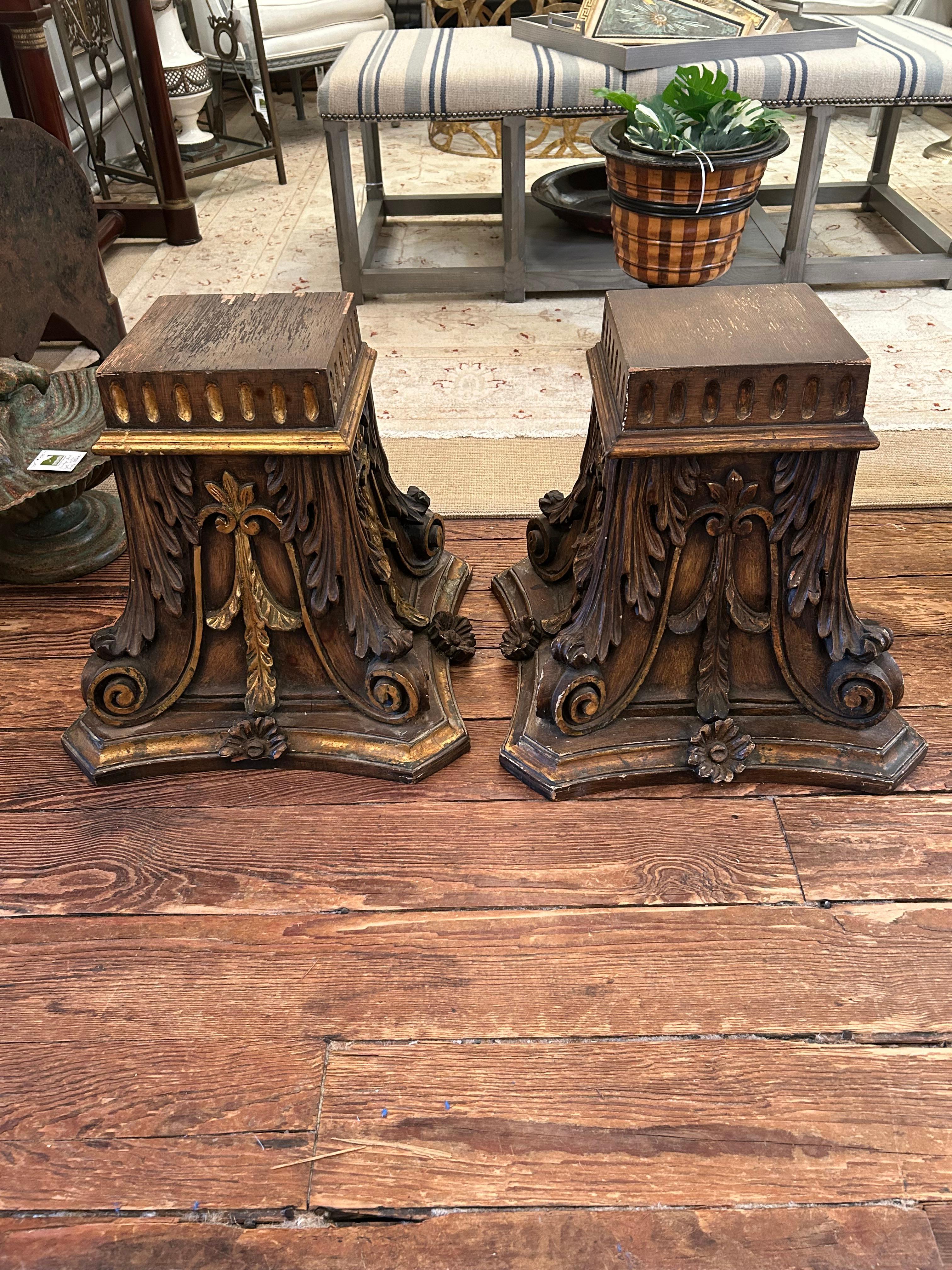 Carved Wood Architectural Fragments Accent Cocktail Tables For Sale 10