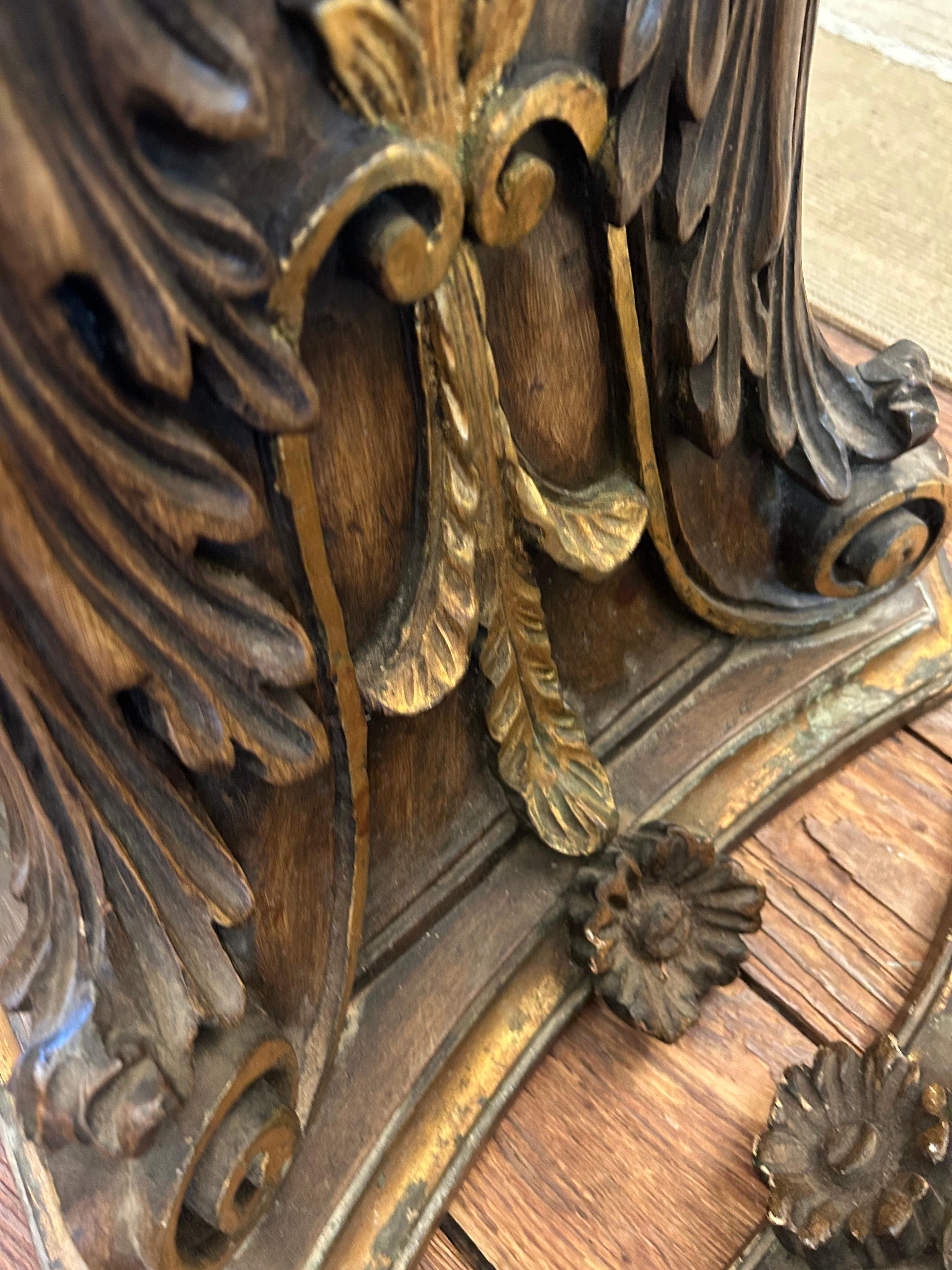 Carved Wood Architectural Fragments Accent Cocktail Tables In Good Condition For Sale In Hopewell, NJ