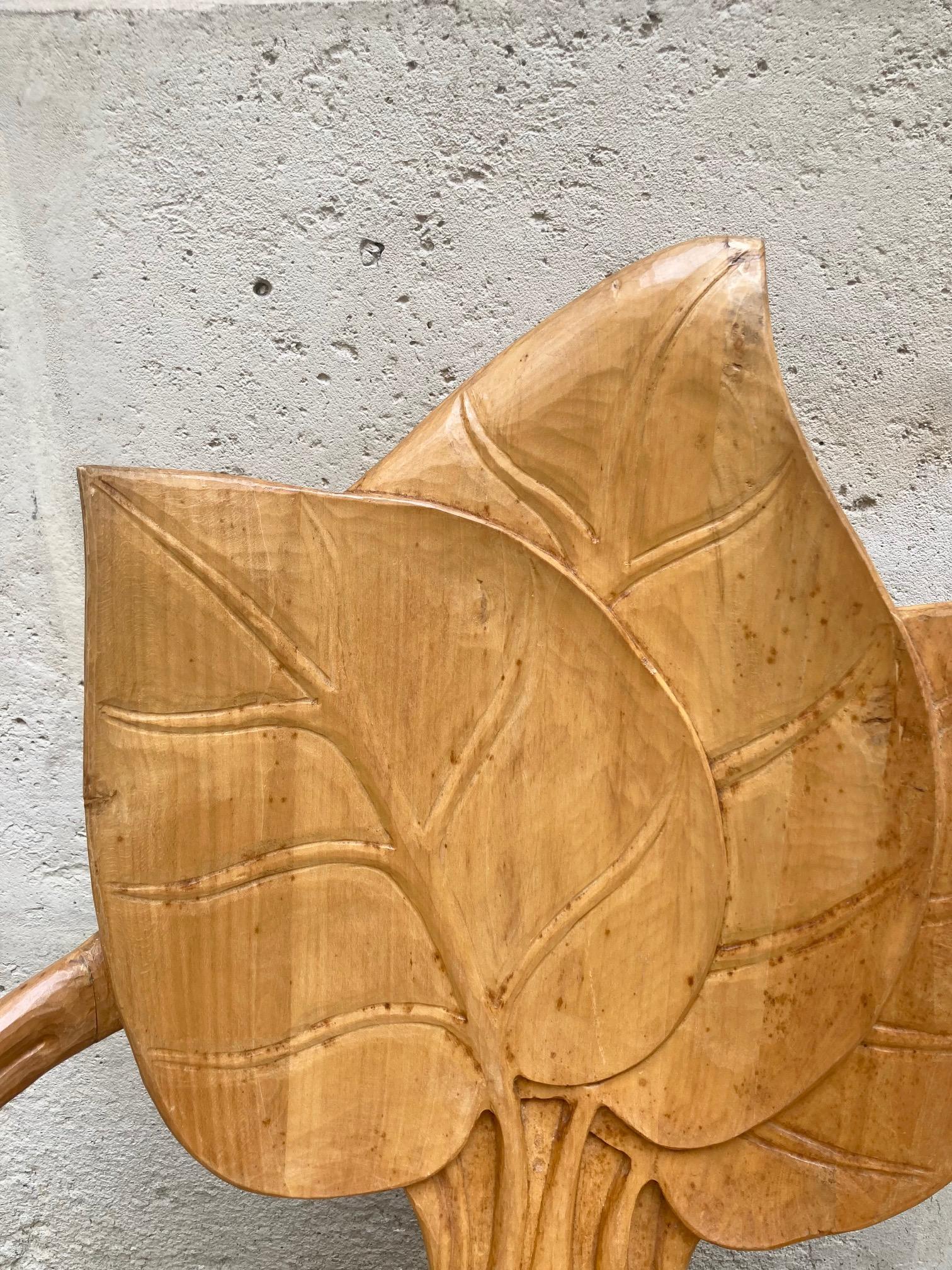 Carved-Wood Armchair by Bartolozzi E Maioli, 1970's, Italy In Good Condition For Sale In Paris, Ile-de-France