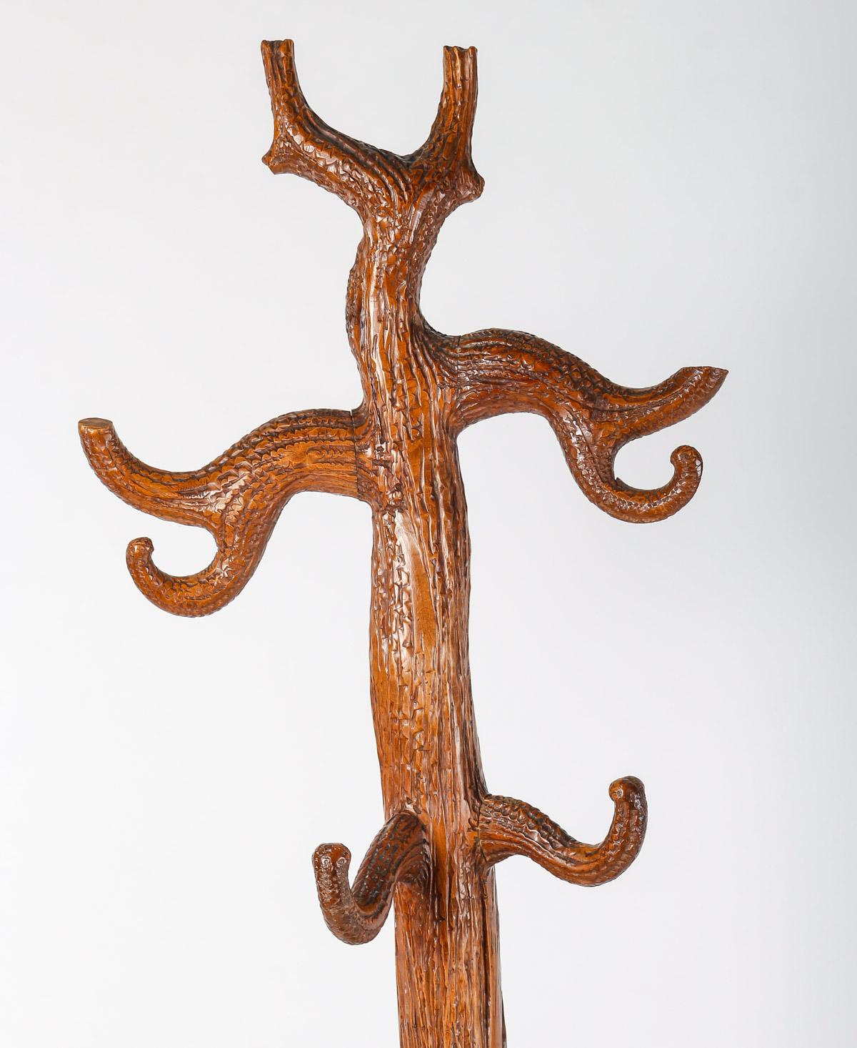 Carved Wood Coat Stand, Napoleon III Period, 19th Century. 3