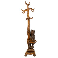 Carved Wood Coat Stand, Napoleon III Period, 19th Century.