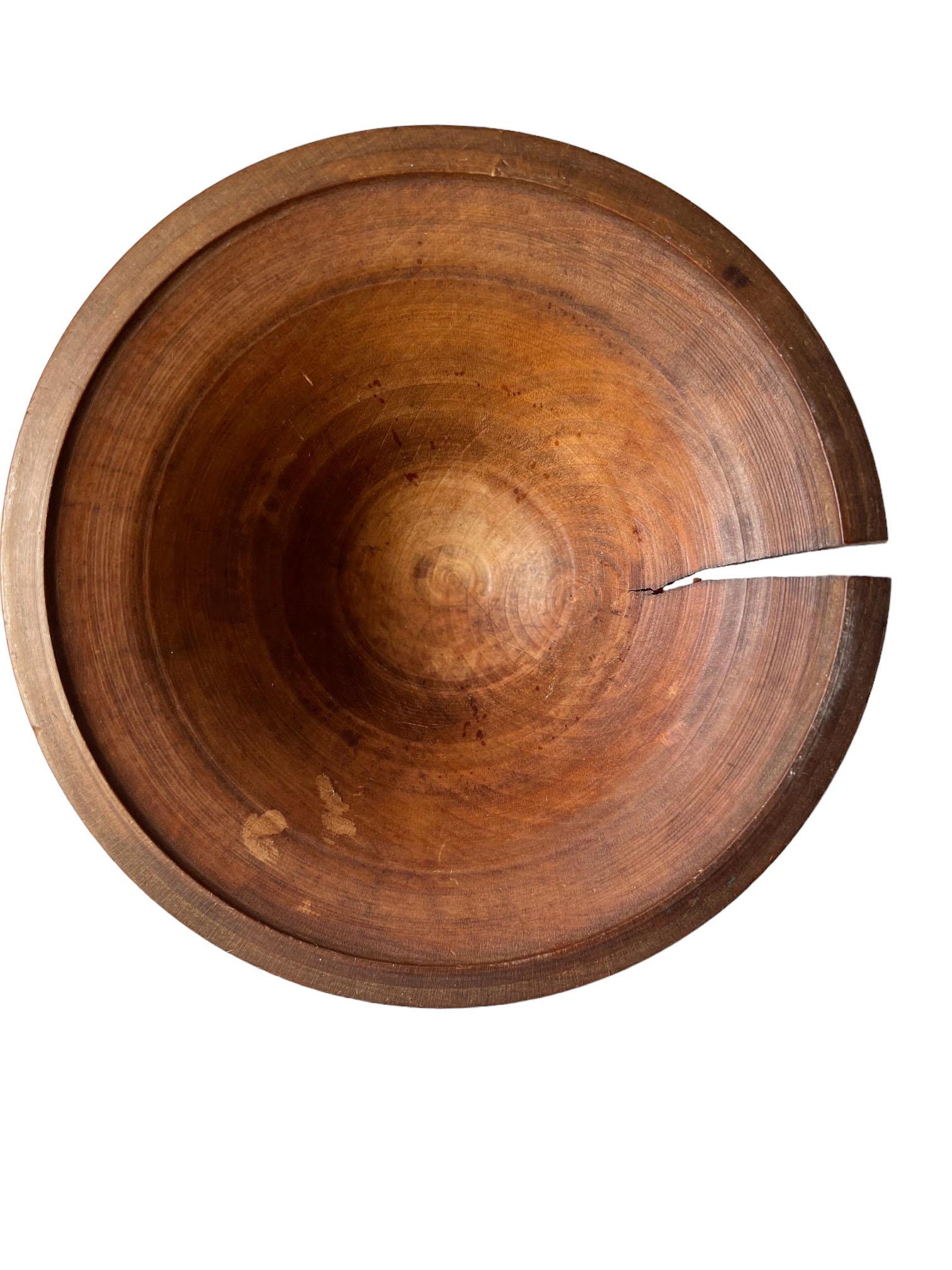 Taza De Madera Tallada Con Tapa Circa 1800 en venta 7