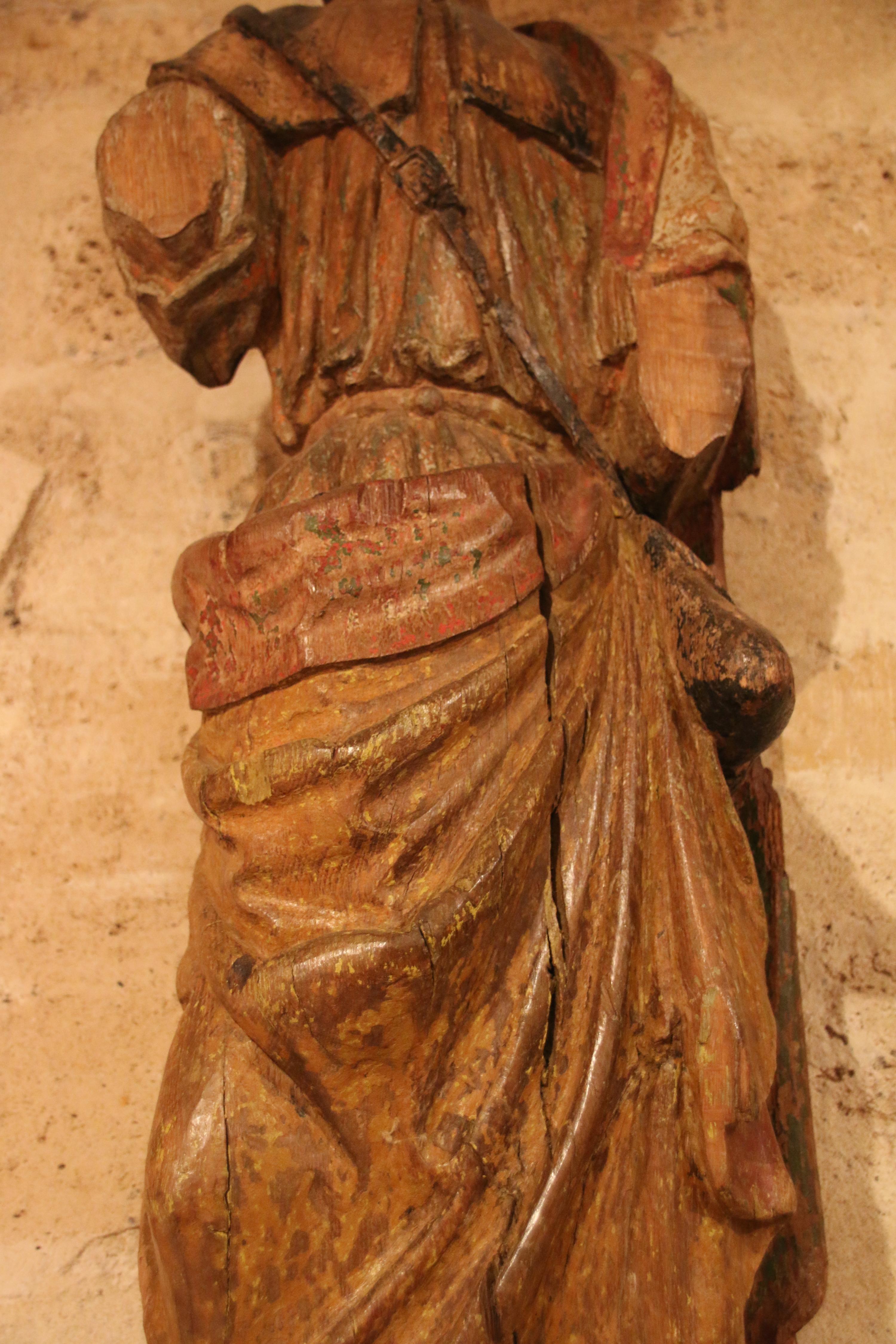 Carved Wood Depicting Saint James For Sale at 1stDibs