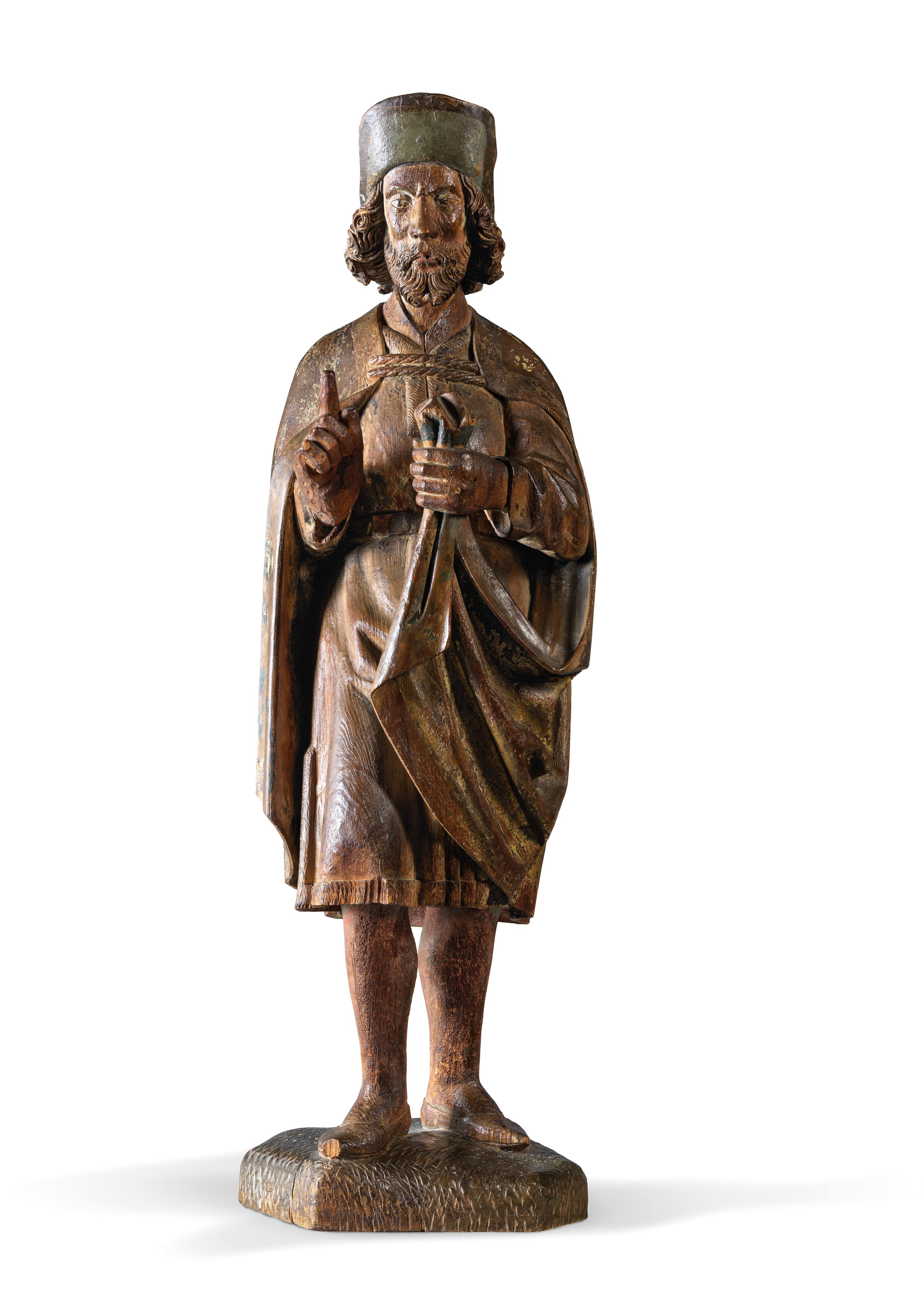 Carved Wood Depicting Saint Martin In Good Condition For Sale In Saint-Ouen, FR