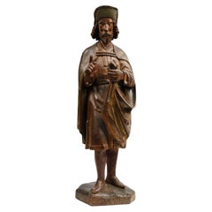 Used Carved Wood Depicting Saint Martin