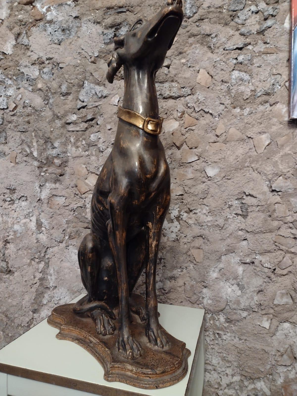 Italian Original 1930s Carved Wood Dog For Sale