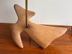 Geschnitzte Holz-Taube Tischlampe im Stil von Heifetz Lighting