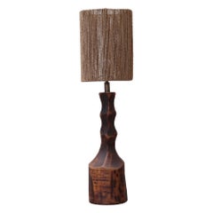 Carved Wood Dutch Table Lamp
