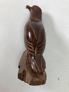 Carved Wood Falcon Sculpture 1960s