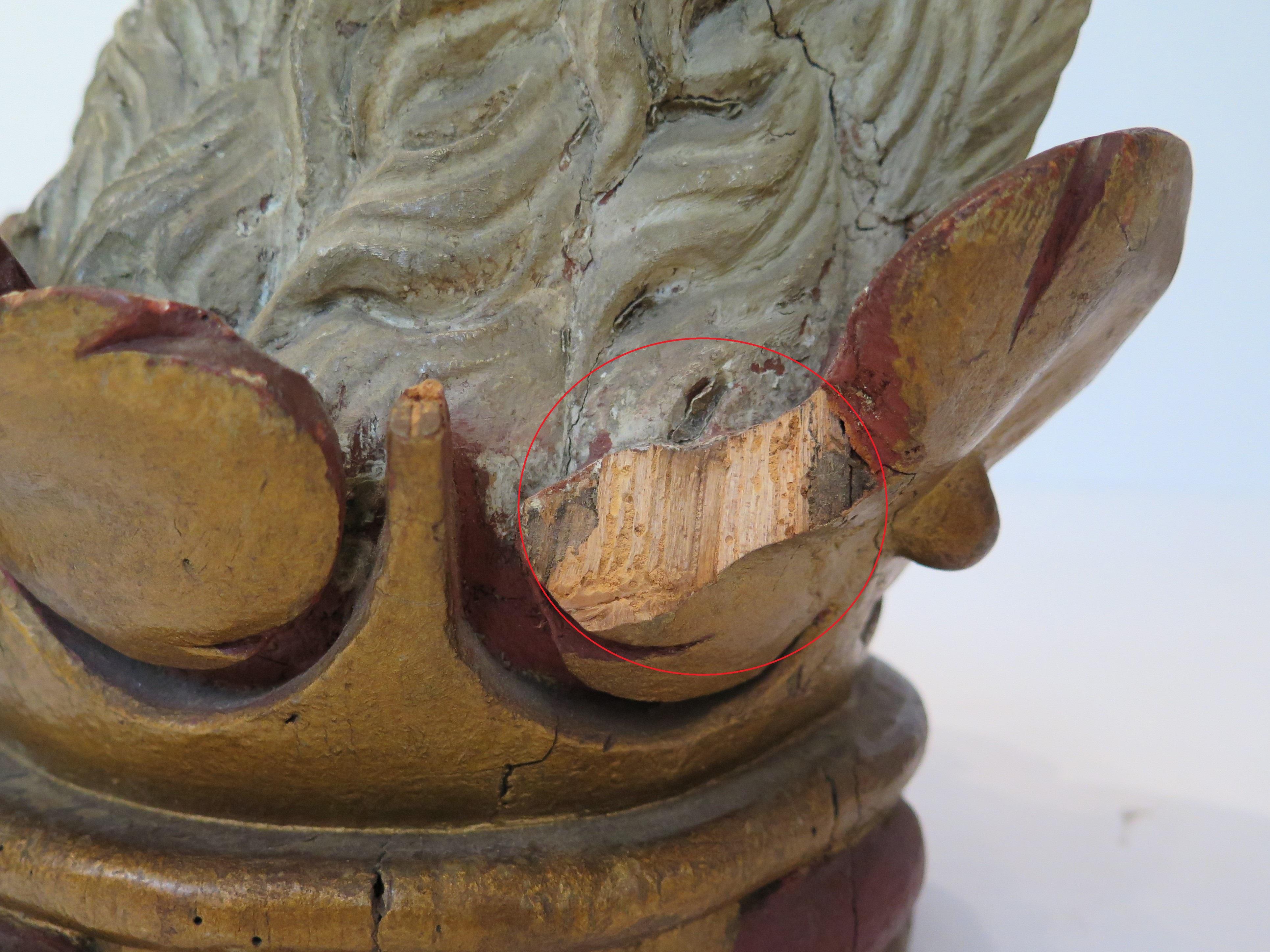 Carved Wood Family Crests ''Out of a Ducal Coronet, Or, a Bear's Head Ppr.