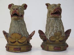 Carved Wood Family Crests ''Out of a Ducal Coronet, Or, a Bear's Head Ppr."