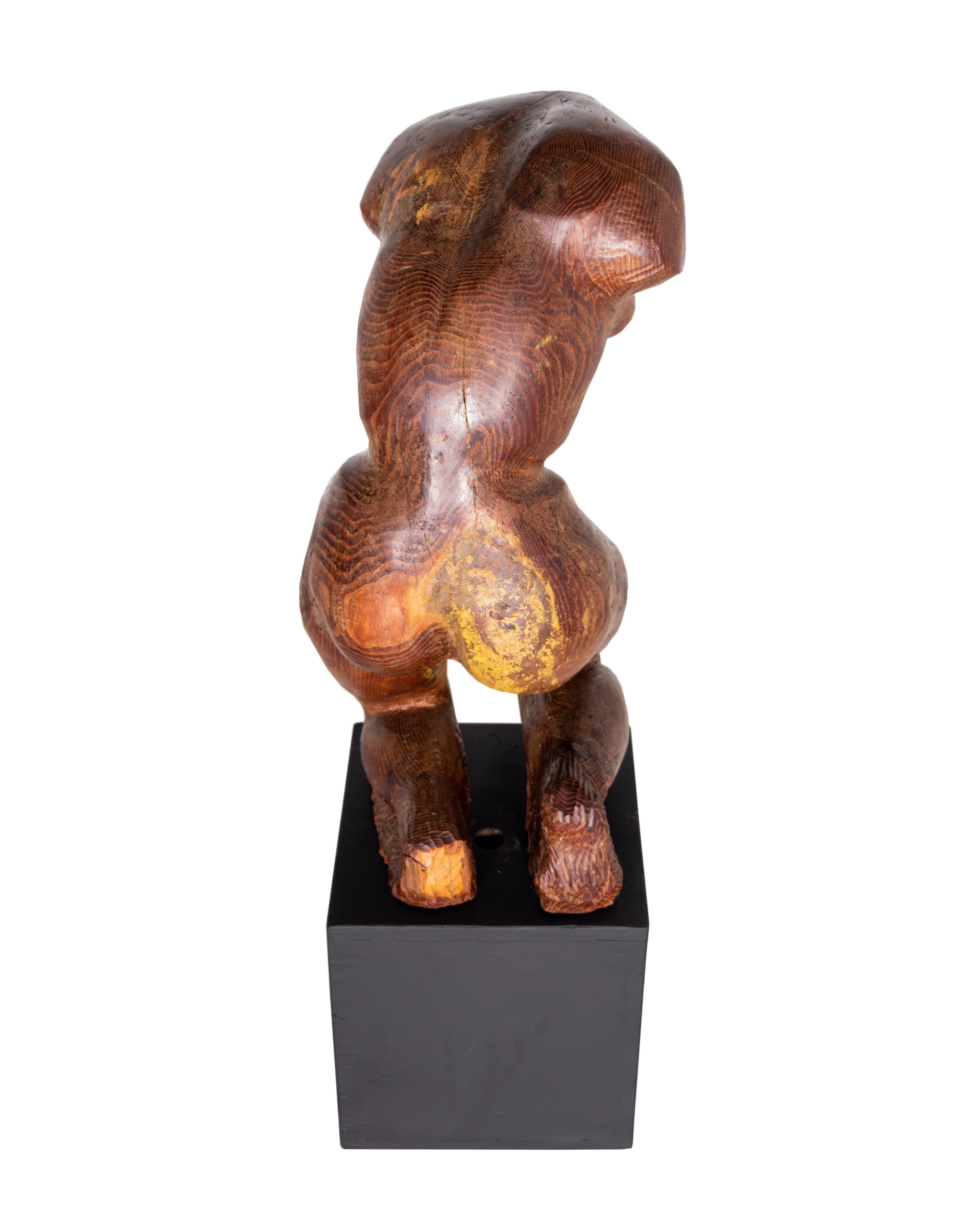 Carved wood female nude torso sculpture artist unknown. In my organic, contemporary, vintage and mid-century modern style.

Curated for our one of a kind line, Le Monde. Exclusive to Brendan Bass.