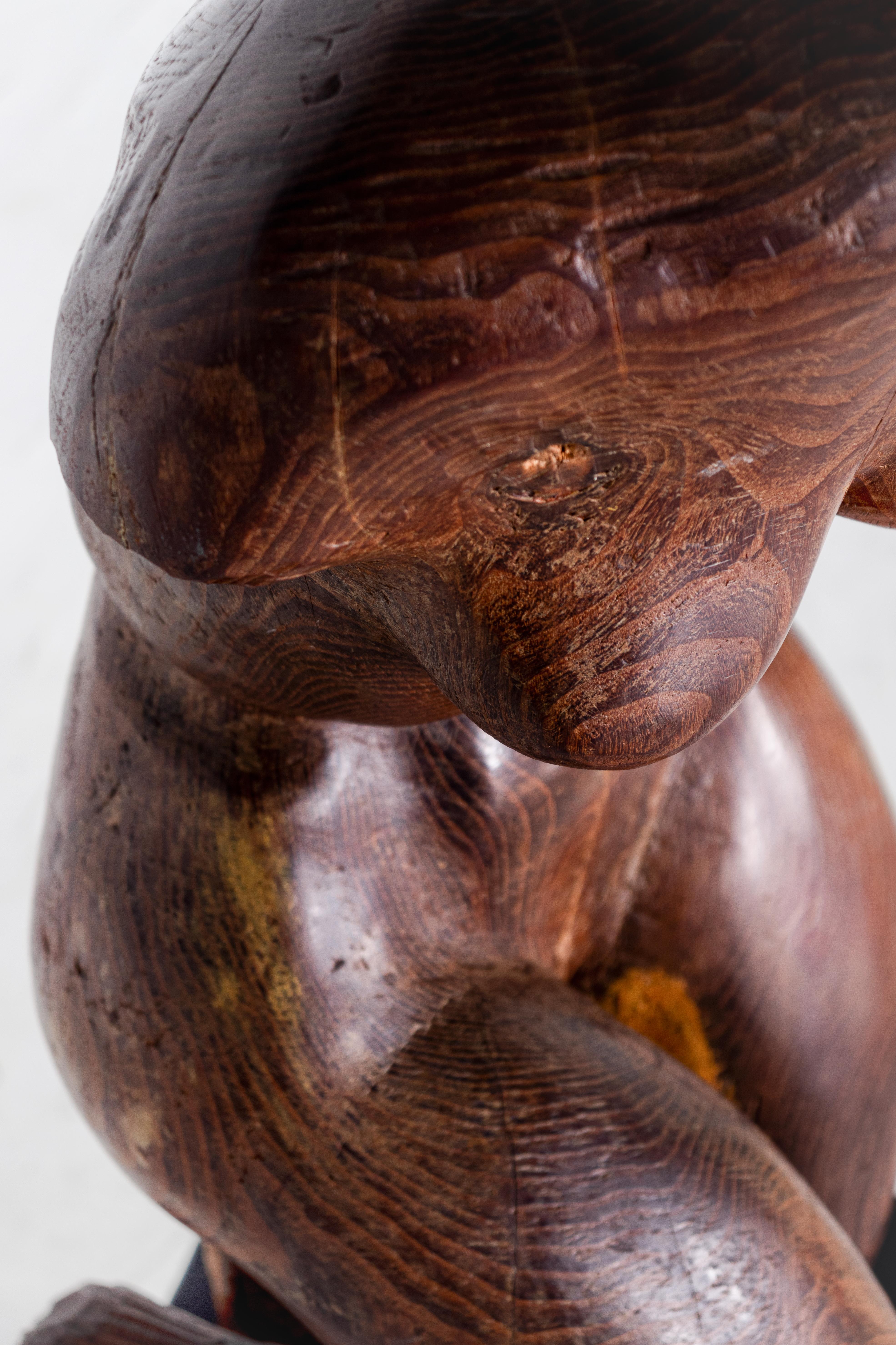 European Carved Wood Female Nude Torso Sculpture Artist Unknown