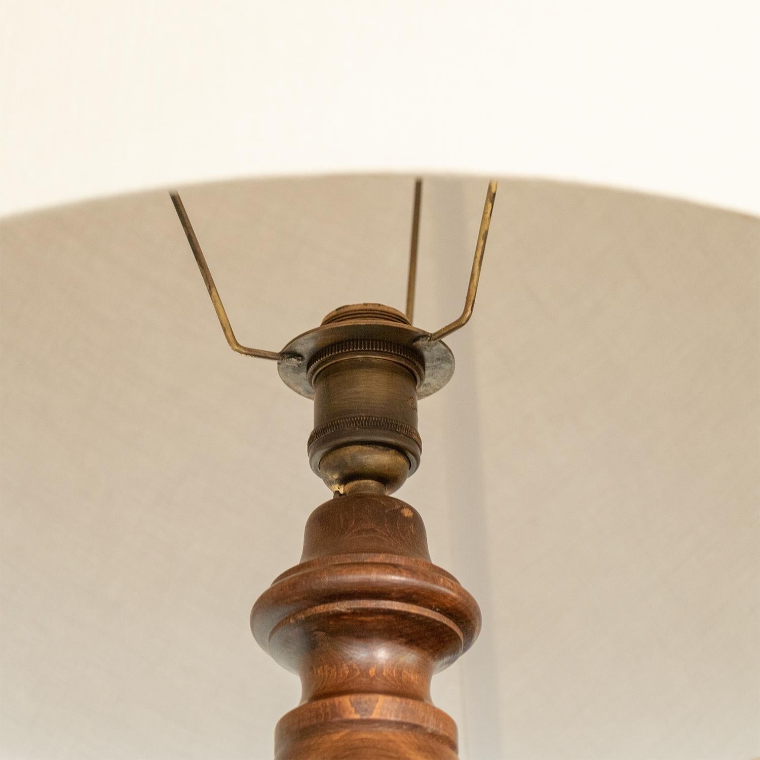 Carved Wood Floor Lamp by Charles Dudouyt 2