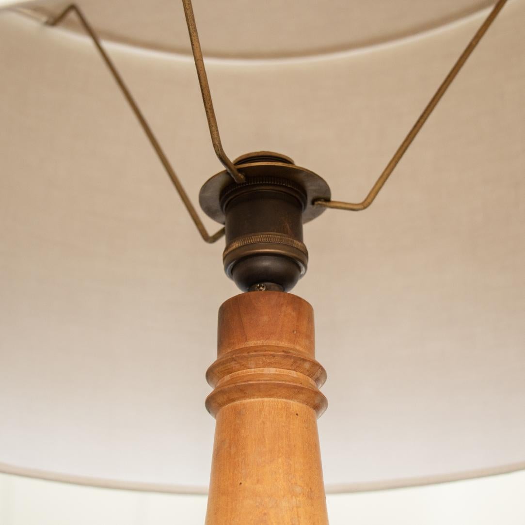 Carved Wood Floor Lamp in the Style of Charles Dudouyt For Sale 2