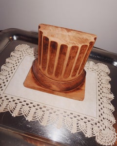 Carved Wood Fluted Column Bookend