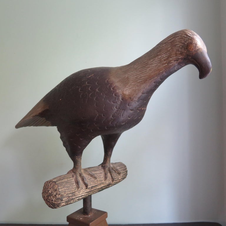 Carved Wood Folk Art Eagle by Axel Gustafson For Sale at 1stDibs