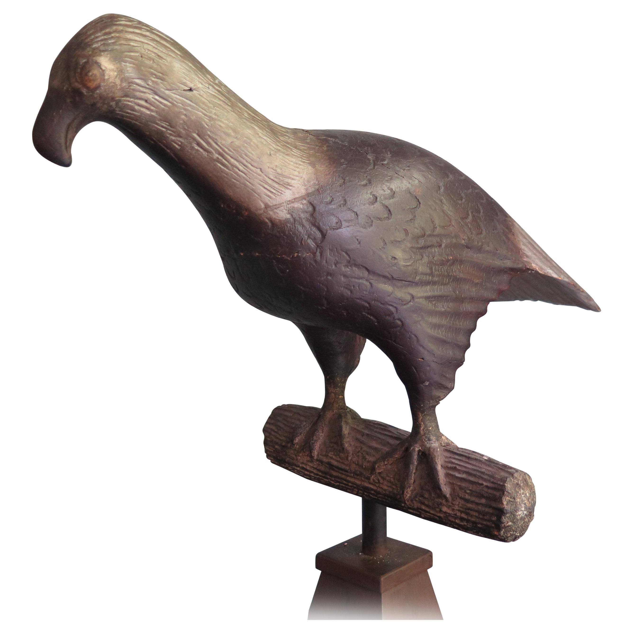 Carved Wood Folk Art Eagle by Axel Gustafson For Sale at 1stDibs