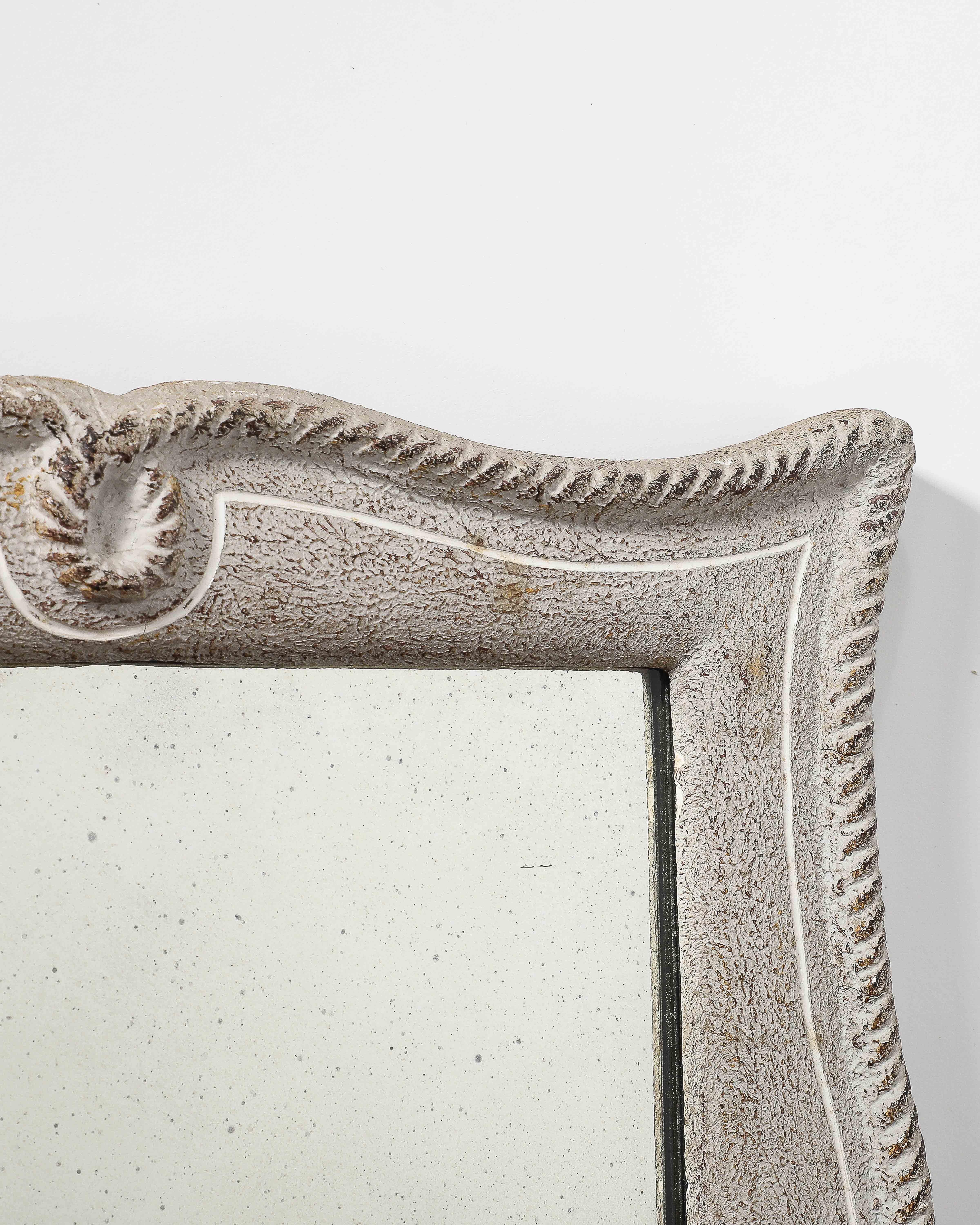 Carved Wood Framed Mirror by E. Bouche, France, c. 1930 6