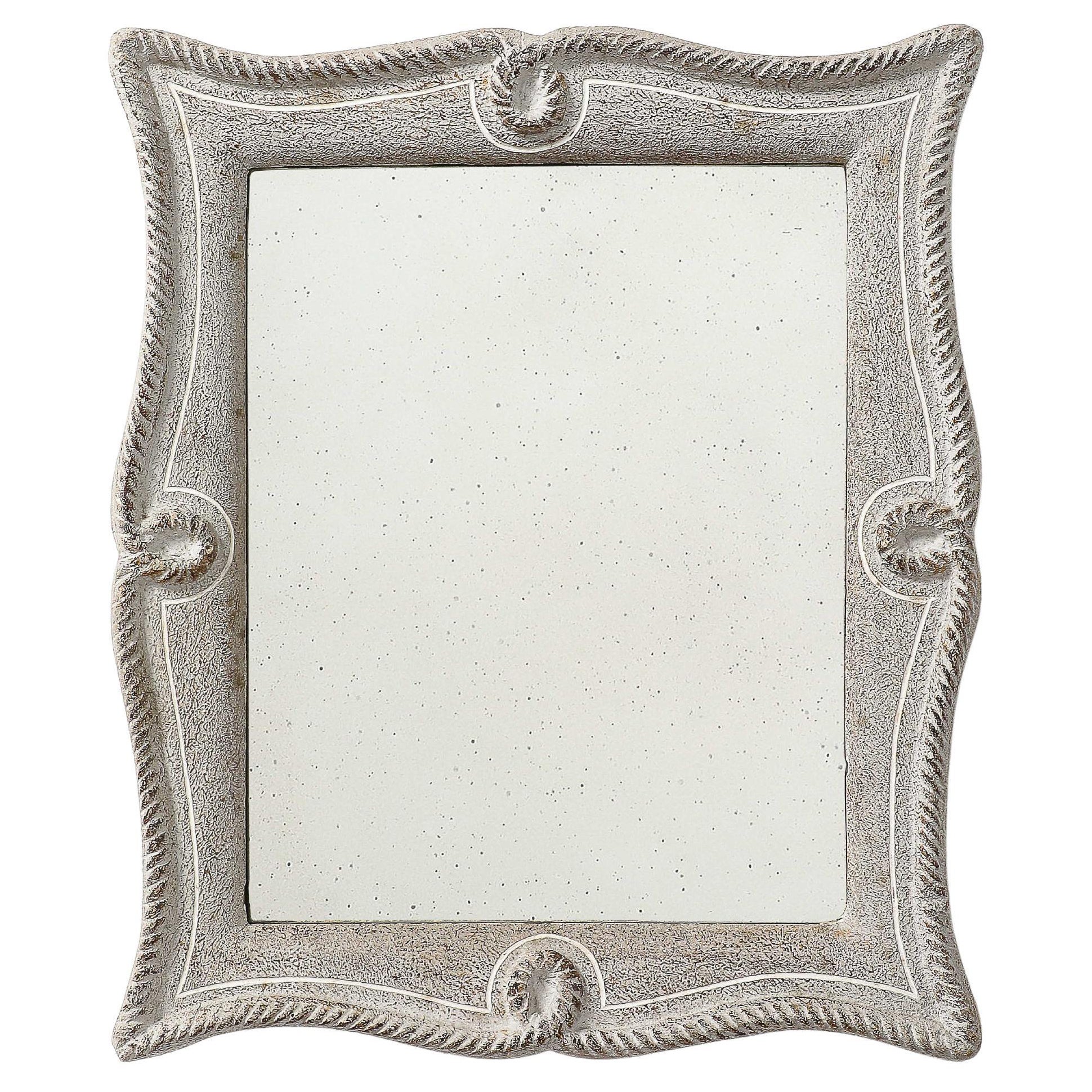 Carved Wood Framed Mirror by E. Bouche, France, c. 1930