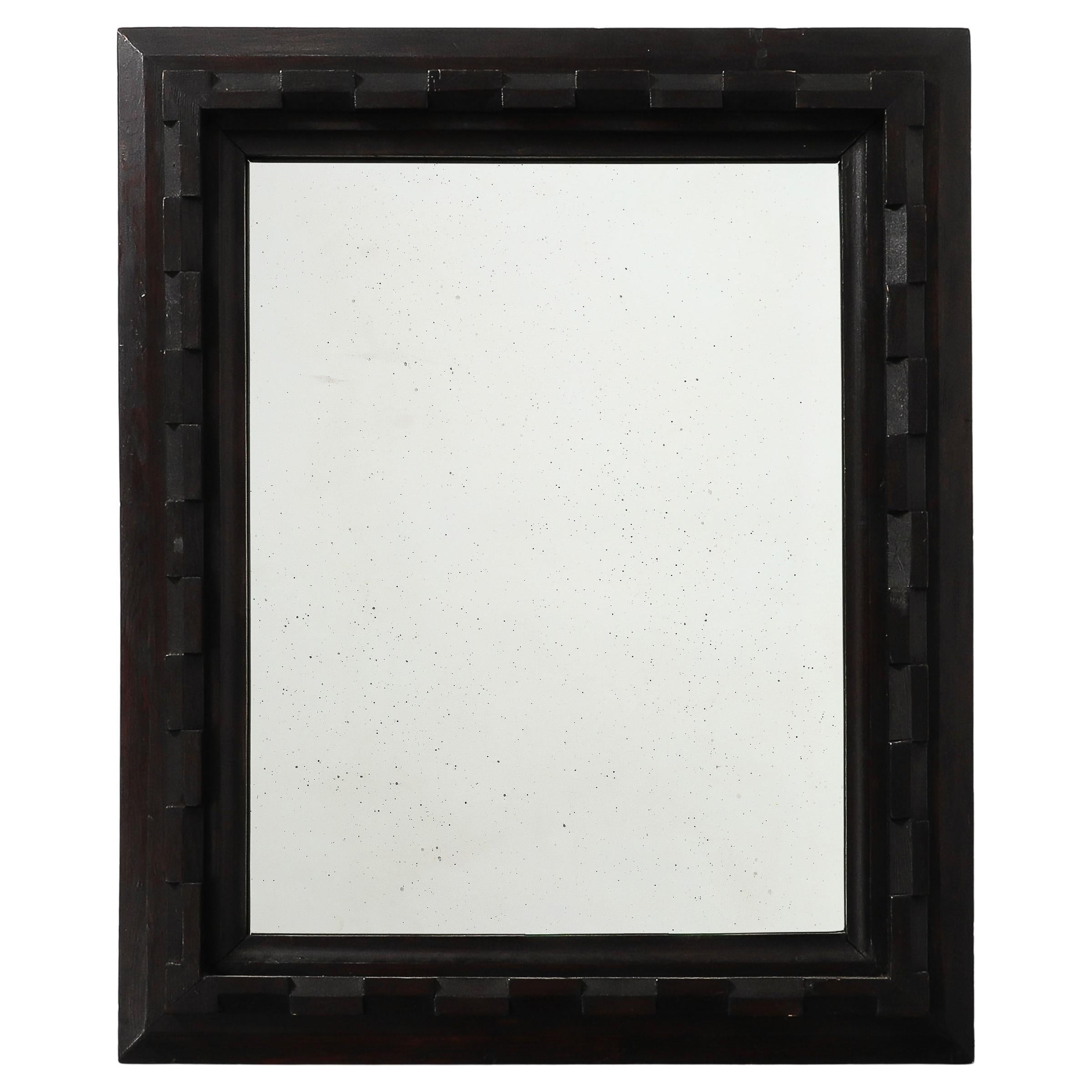 Specchio con cornice in Wood intagliato, Francia, 1930 ca.