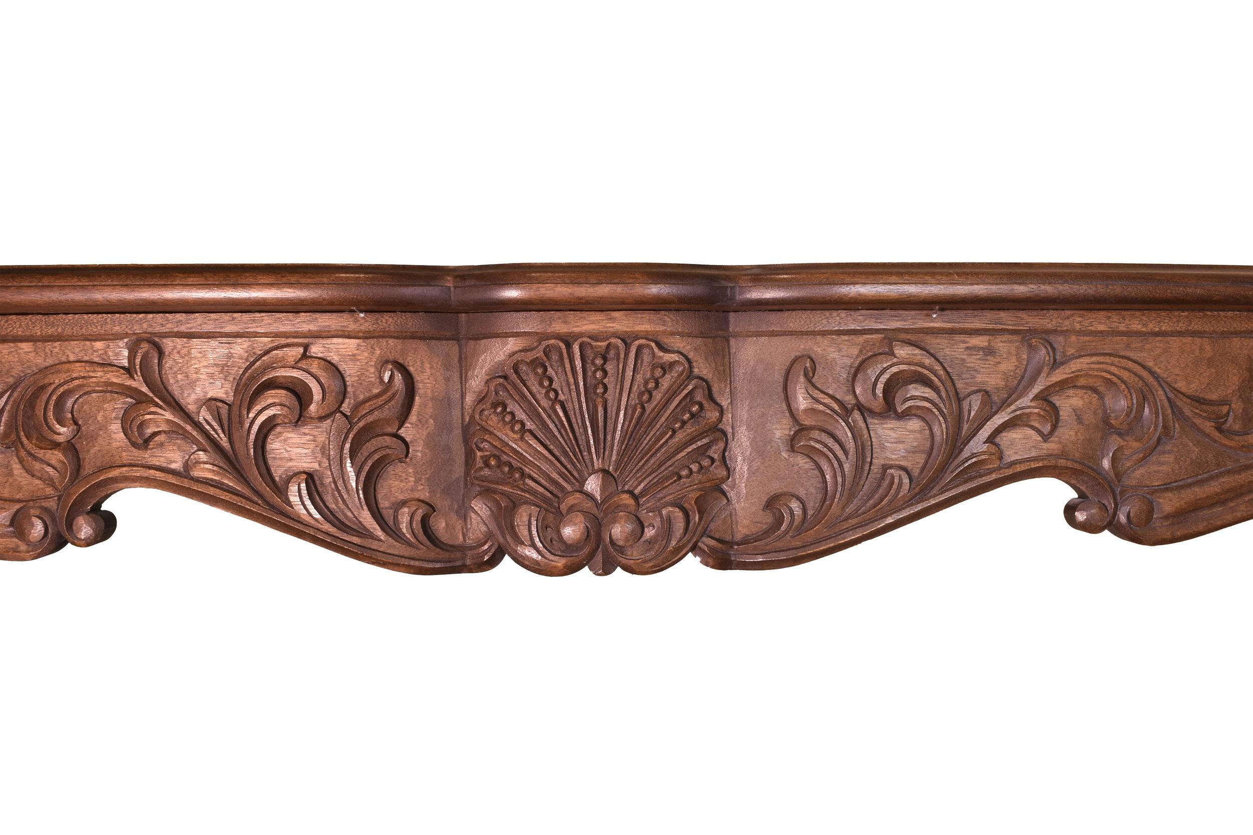 American Classical Carved Wood French Style Mantel