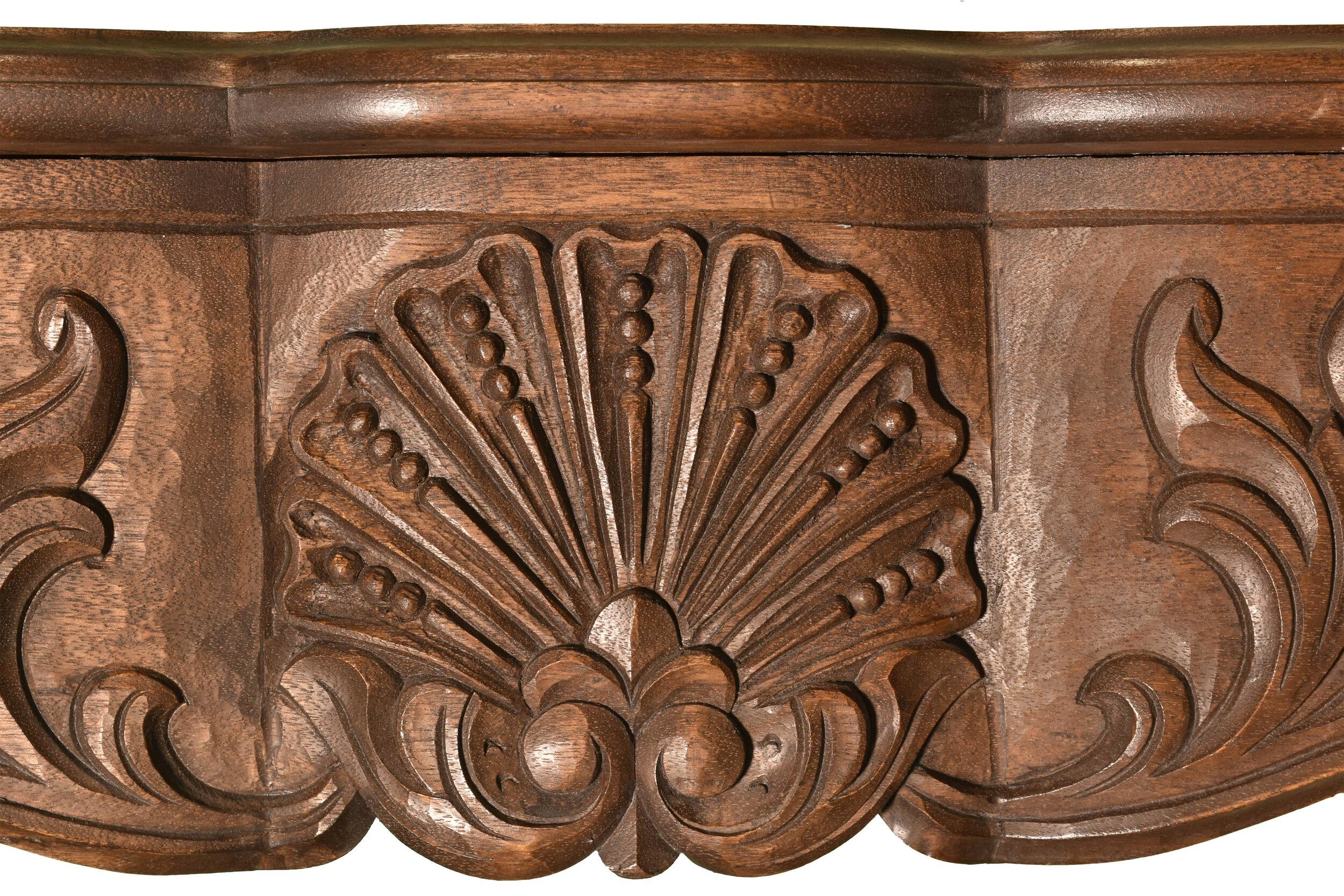 Carved Wood French Style Mantel In Good Condition In Minneapolis, MN