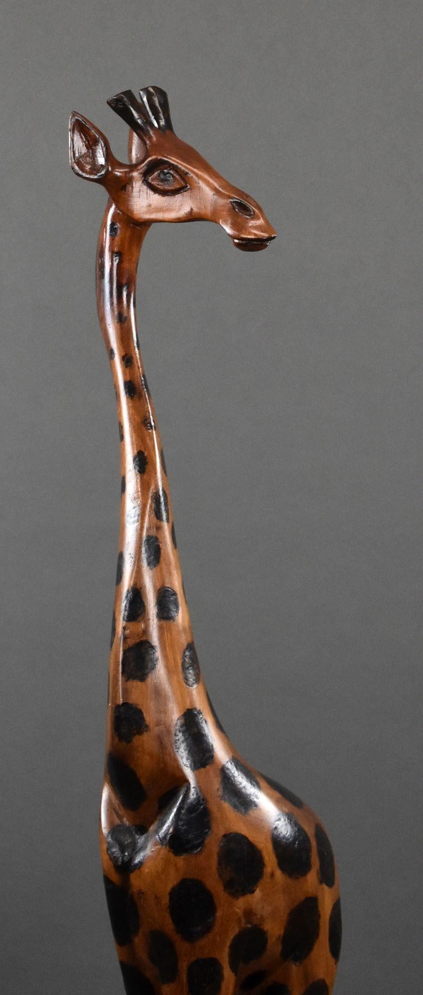 Carved Wood Giraffe 1