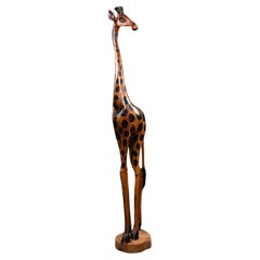 Carved Wood Giraffe