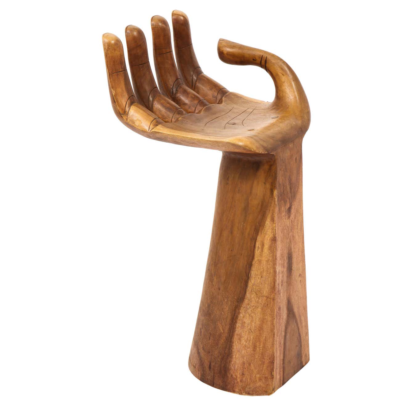 Carved Wood Hand Shaped Stool, Mexico 1960's For Sale at 1stDibs ...