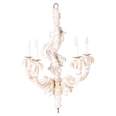 Carved Wood Italian Monkey Chandelier