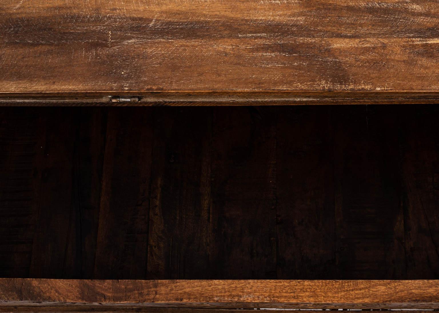 20th Century Carved Wood Life Top Storage Box