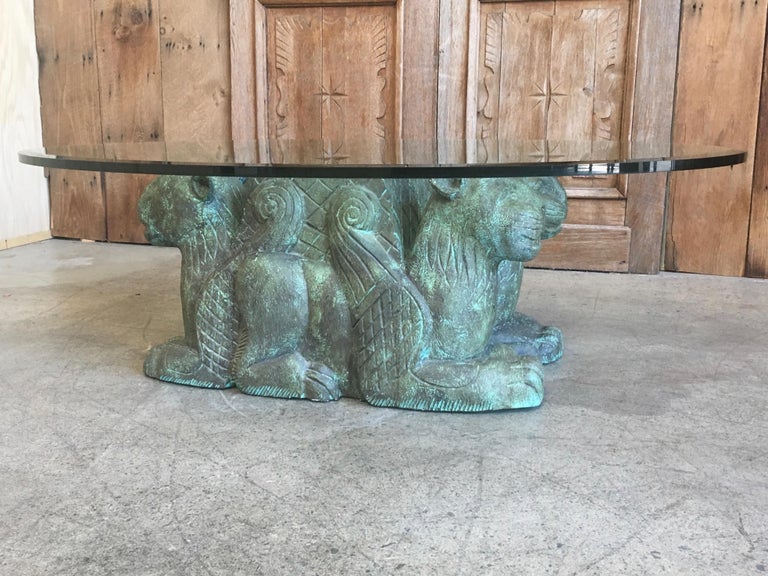 Carved Wood Lion Coffee Table at 1stDibs