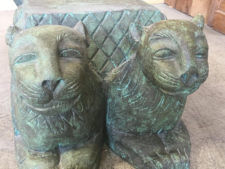 Carved Wood Lion Coffee Table at 1stdibs