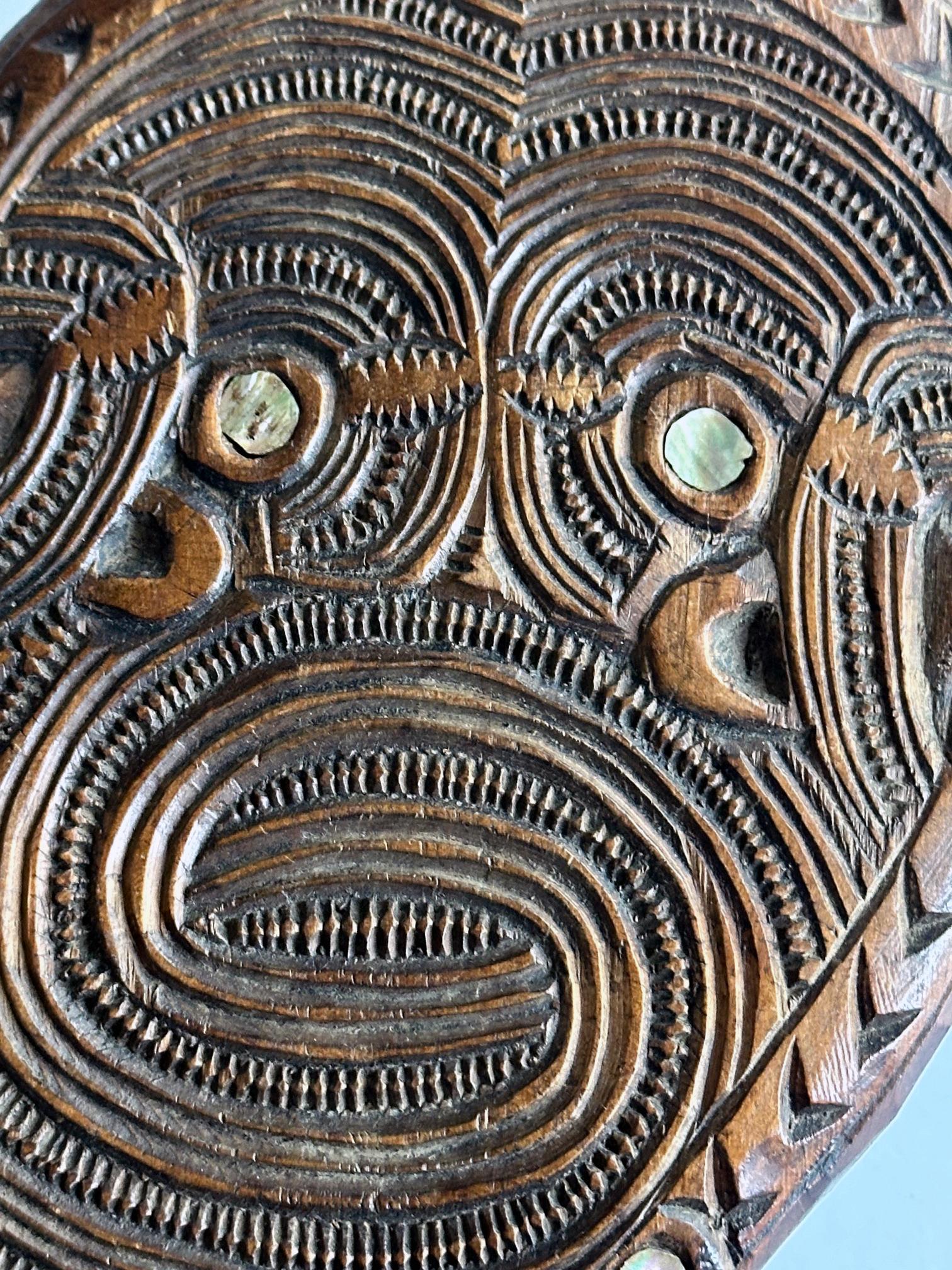 Carved Wood Māori Wahaika Club New Zeland For Sale 6