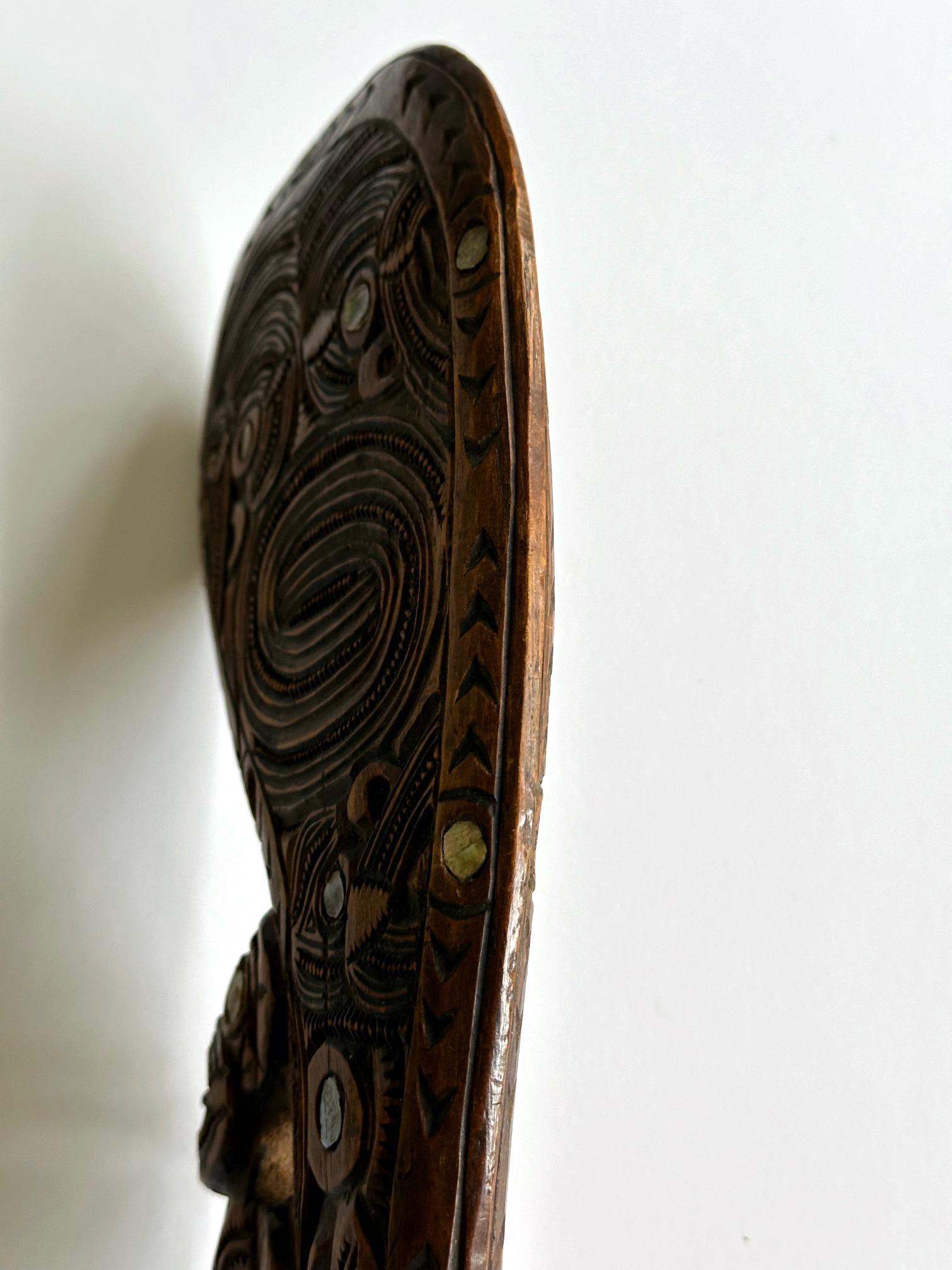 Carved Wood Māori Wahaika Club New Zeland For Sale 11