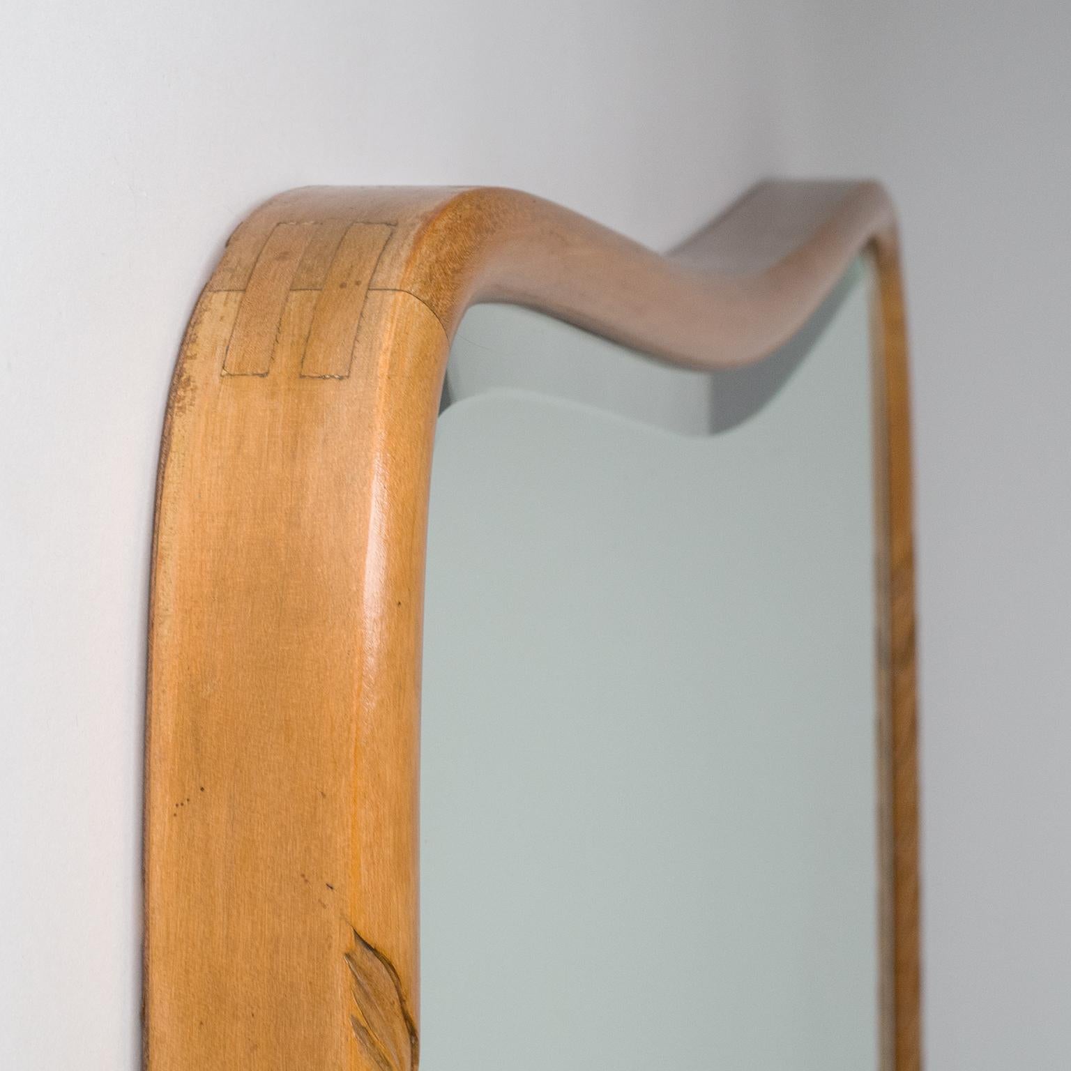Carved Wood Mirror by Giovanni Gariboldi, circa 1940 2