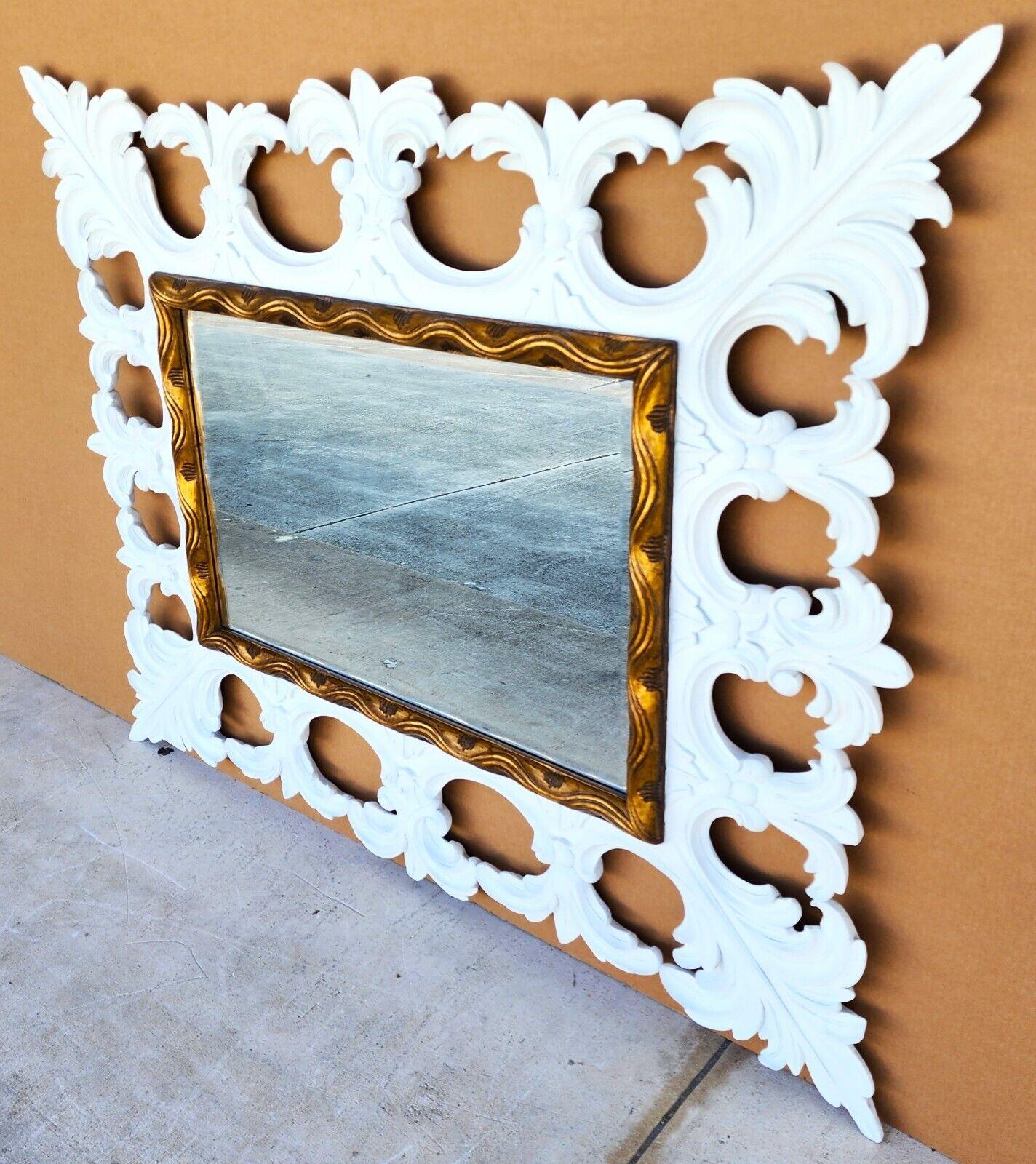 French Provincial Carved Wood Mirror by Harrison & Gil For Sale