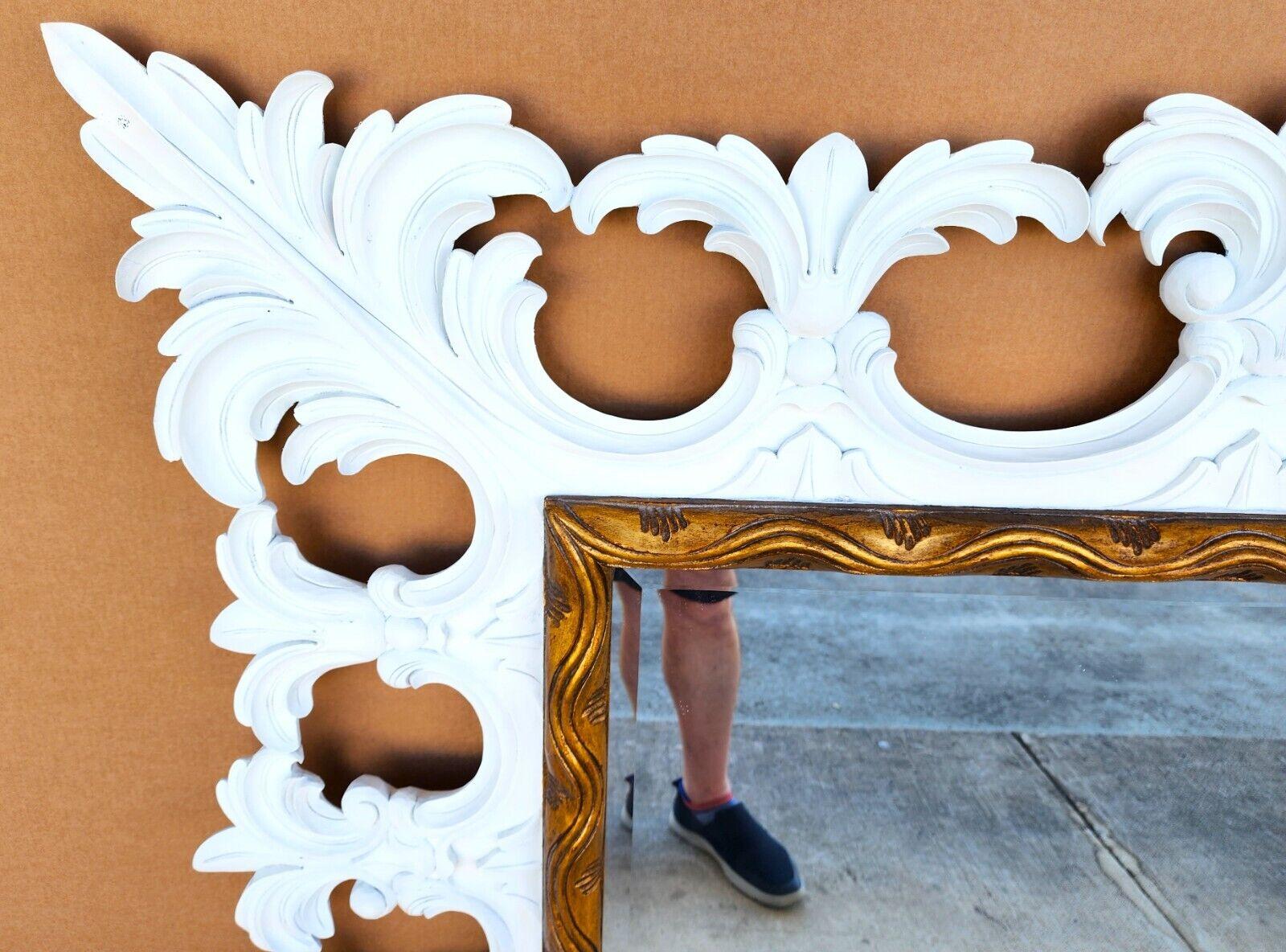 Carved Wood Mirror by Harrison & Gil In Good Condition For Sale In Lake Worth, FL