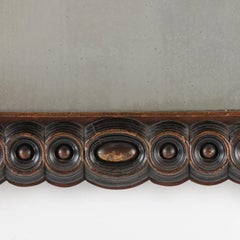 Carved Wood Mirror with Floral Motifs