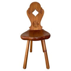 Carved wood mountain chair