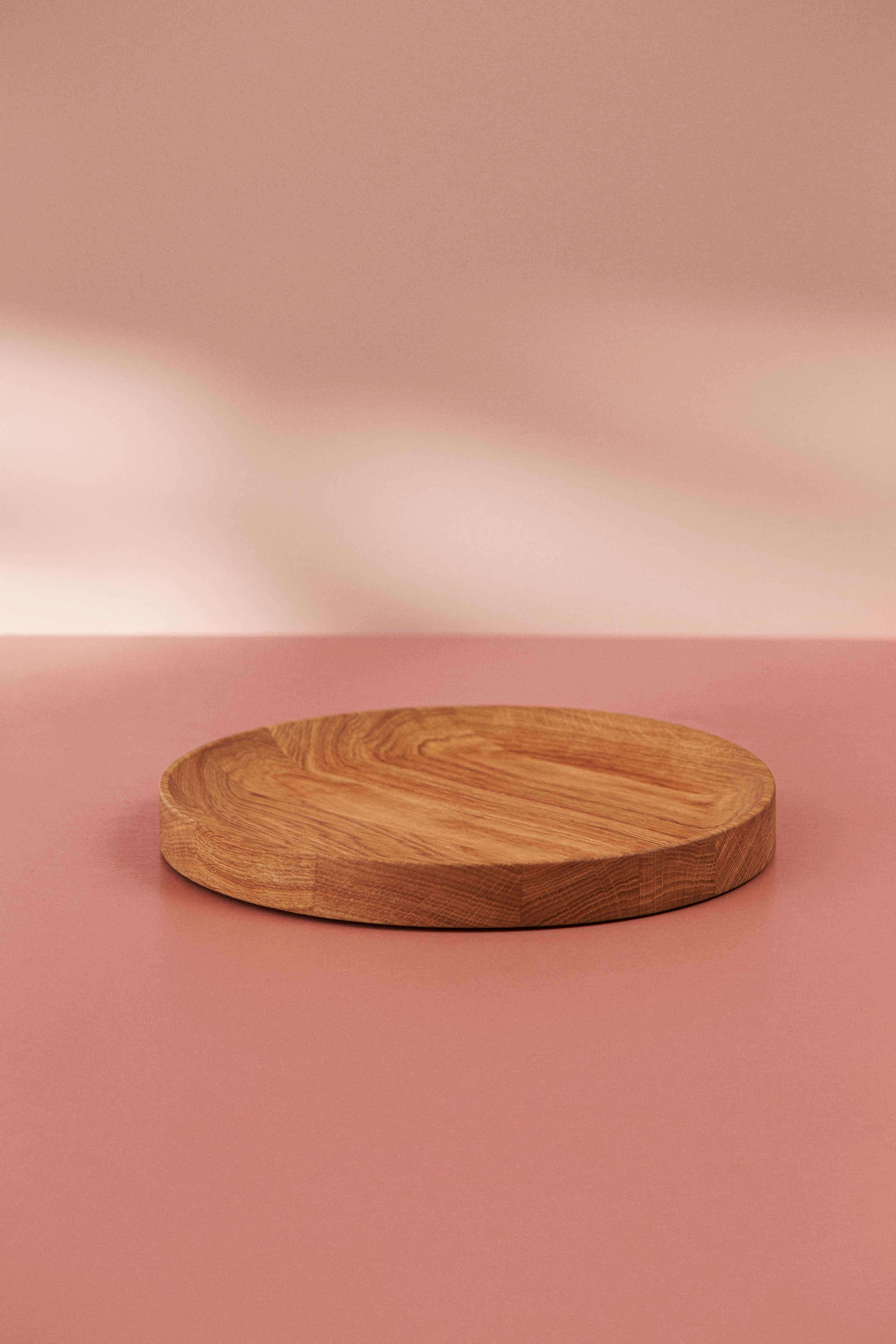 Danish Carved Wood Oval Tray by Warm Nordic