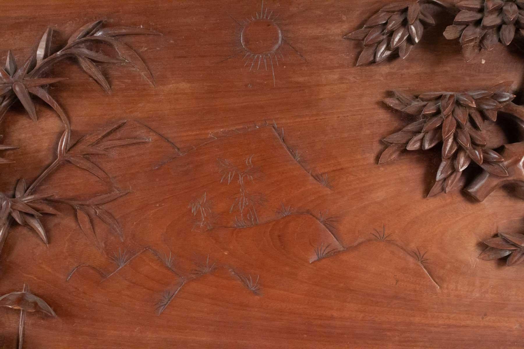 wood panel carving