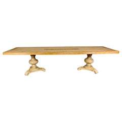 Carved Wood Pedestal Dining Table C. 1930